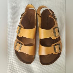 DUCCELLI Made in Italy Bank Siena leather comfort lagenlook buckle Sandals